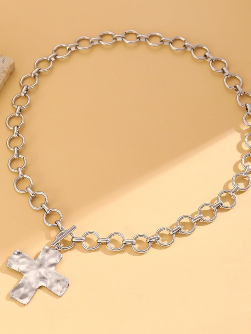 Chunky Cross Necklace for Women Statement Necklace Big Cross Pendant Necklace Ch - Picture 3 of 8